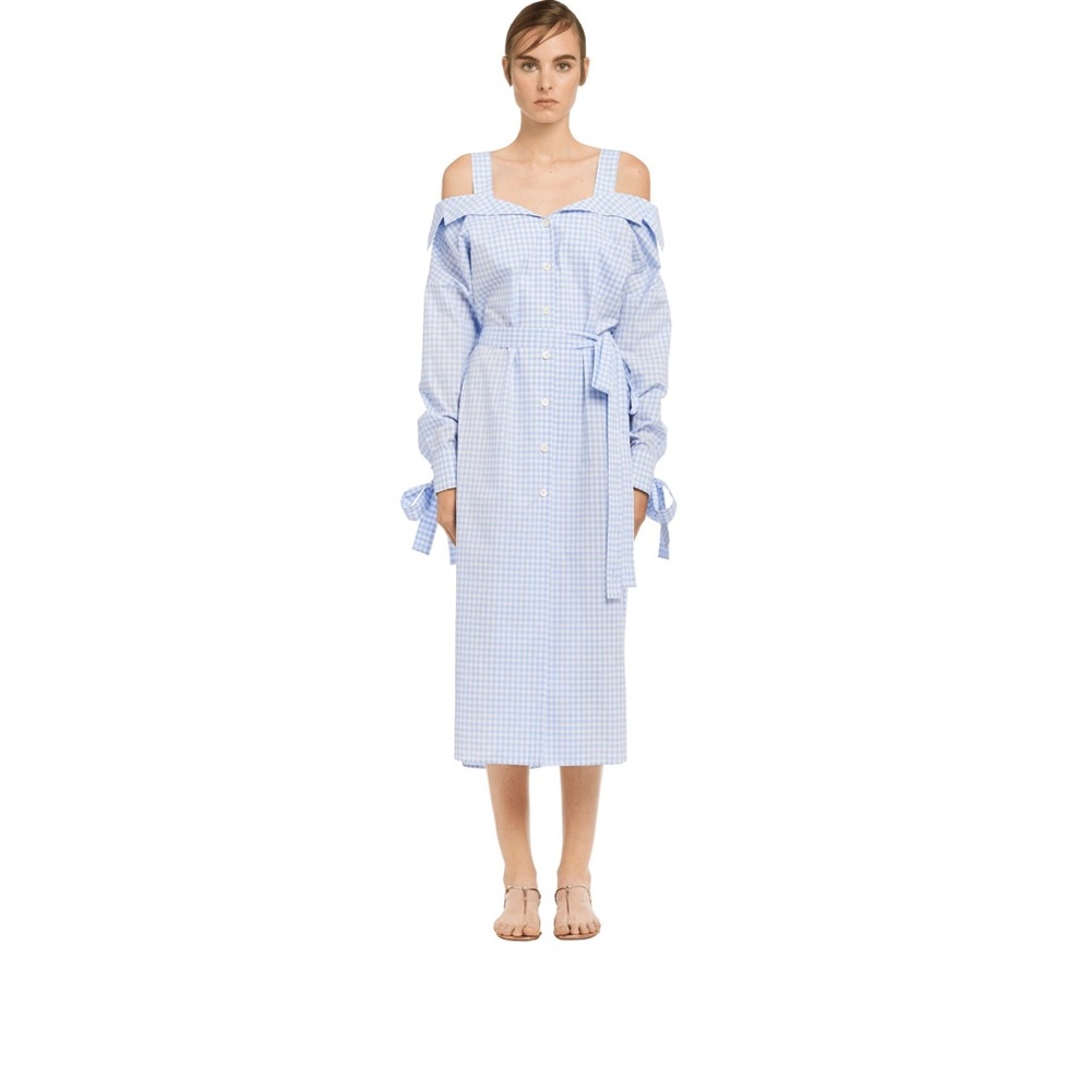 Prada Vichy Check Chemisier Dress MSPR $1390 IT36